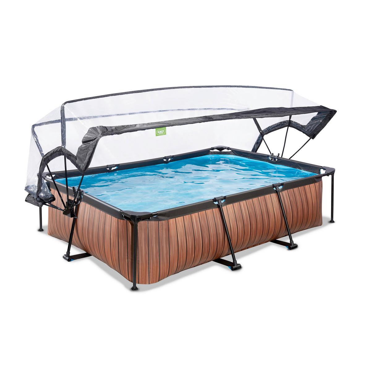 Pool-set Exit Wood Pool - Braun, KONVENTIONELL, Kunststoff (300/200/65cm) - EXIT Toys