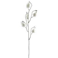 KUNSTPFLANZE DEKOZWEIG - Weiß/Braun, Basics, Kunststoff (63cm)