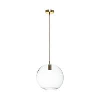 Hängeleuchte Heike H: 36 cm 1-Flammig - Klar/Goldfarben, Trend, Glas (30/36/30cm) - Kayoom