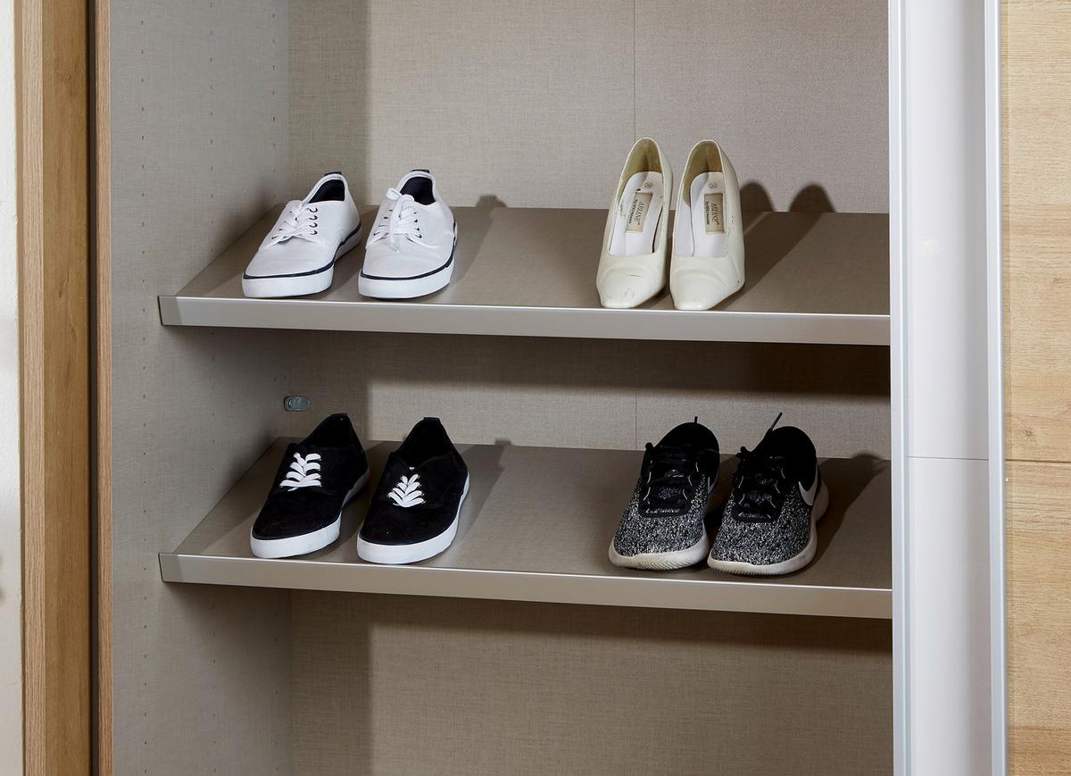 Schuhablage Universal B: 88 Cm Texline 2er-Set - Grau, Holzwerkstoff (88/16/37cm)