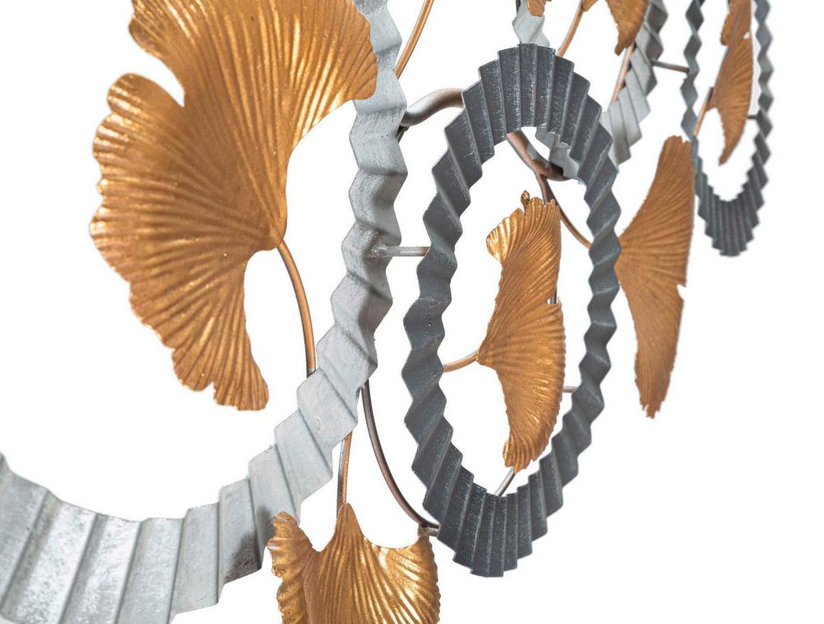 Wanddeko Arty B Grautöne/Goldfarben B: 127,5cm - Basics, Metall (127.50/44.50/4cm)