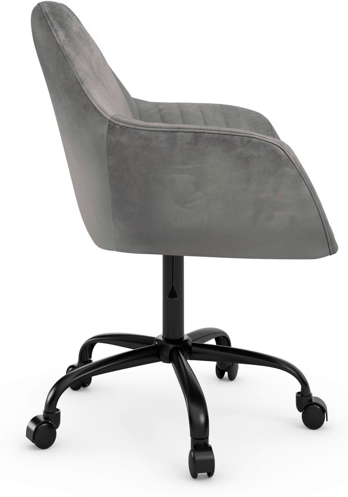DREHSTUHL Perry Grau B: 58cm - Schwarz/Grau, Design, Textil/Metall (58/78/54cm) - MID.YOU