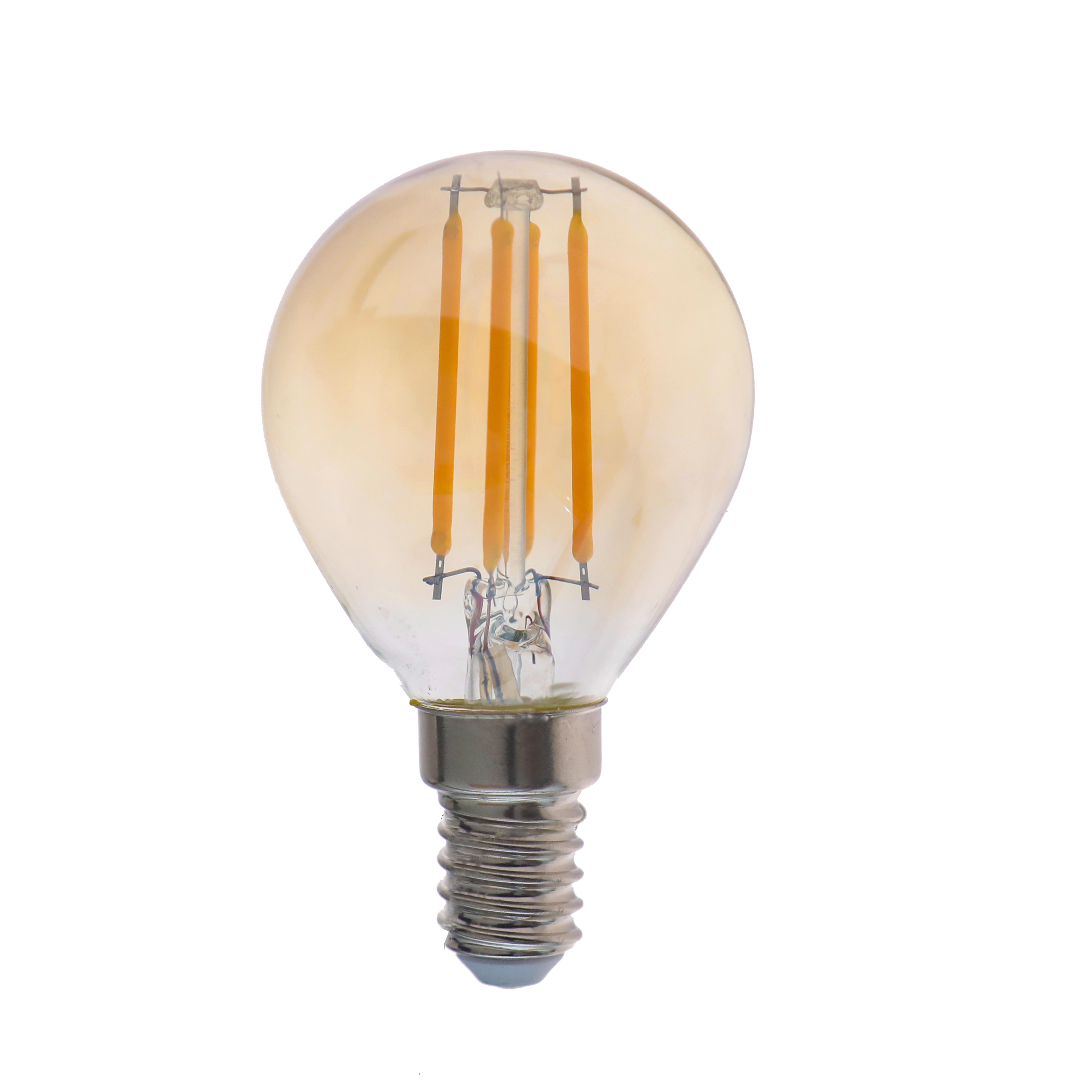 Led Izzó 10589a-2 - borostyánszínű, Basics, Üveg (4,5/7,8cm)