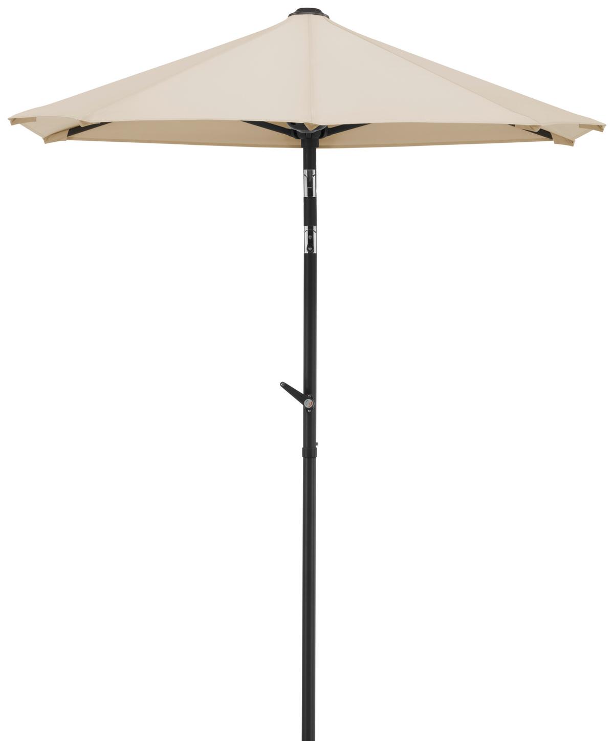 Ampelschirm Salerno Mezza BxHxT: 150x228x150 cm Naturfarben - Anthrazit/Naturfarben, Basics, Textil/Metall (150/228/150cm) - Schneider