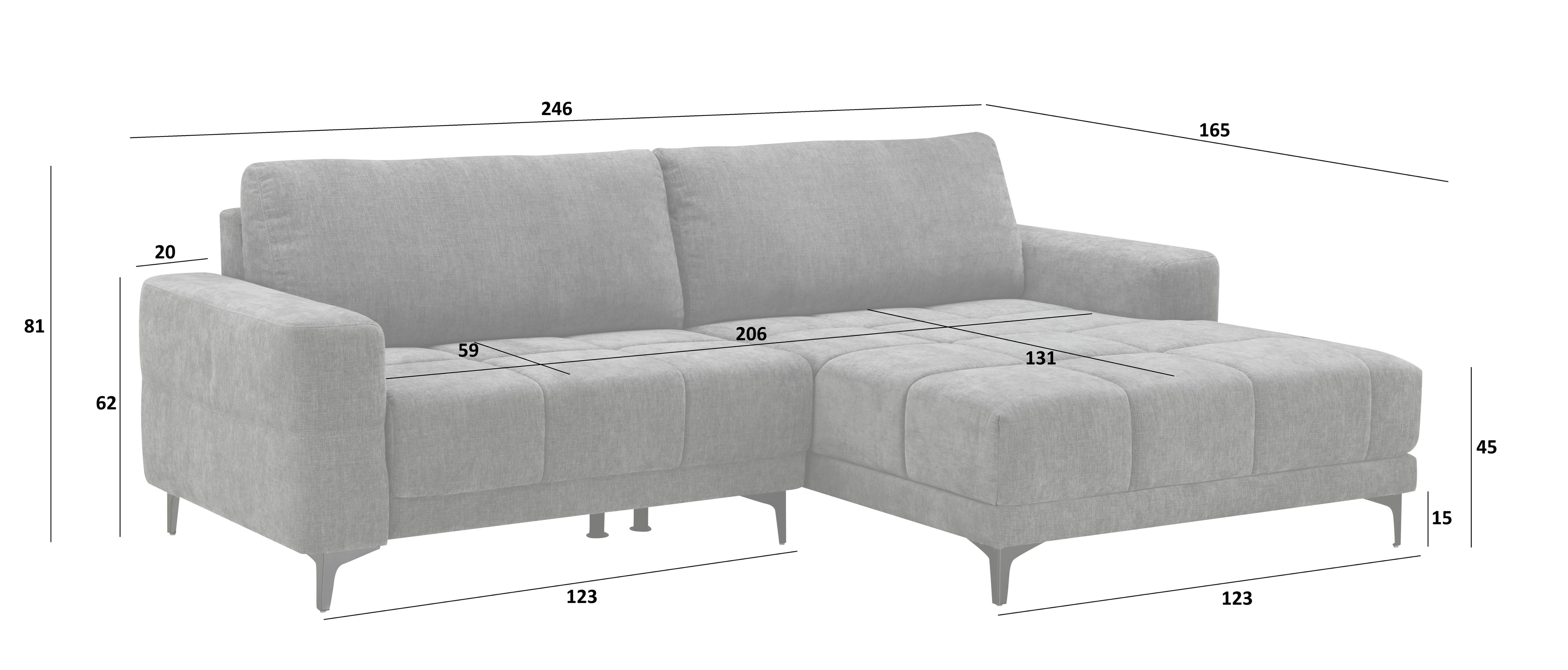 Ecksofa mit Relaxfunktion Chandler