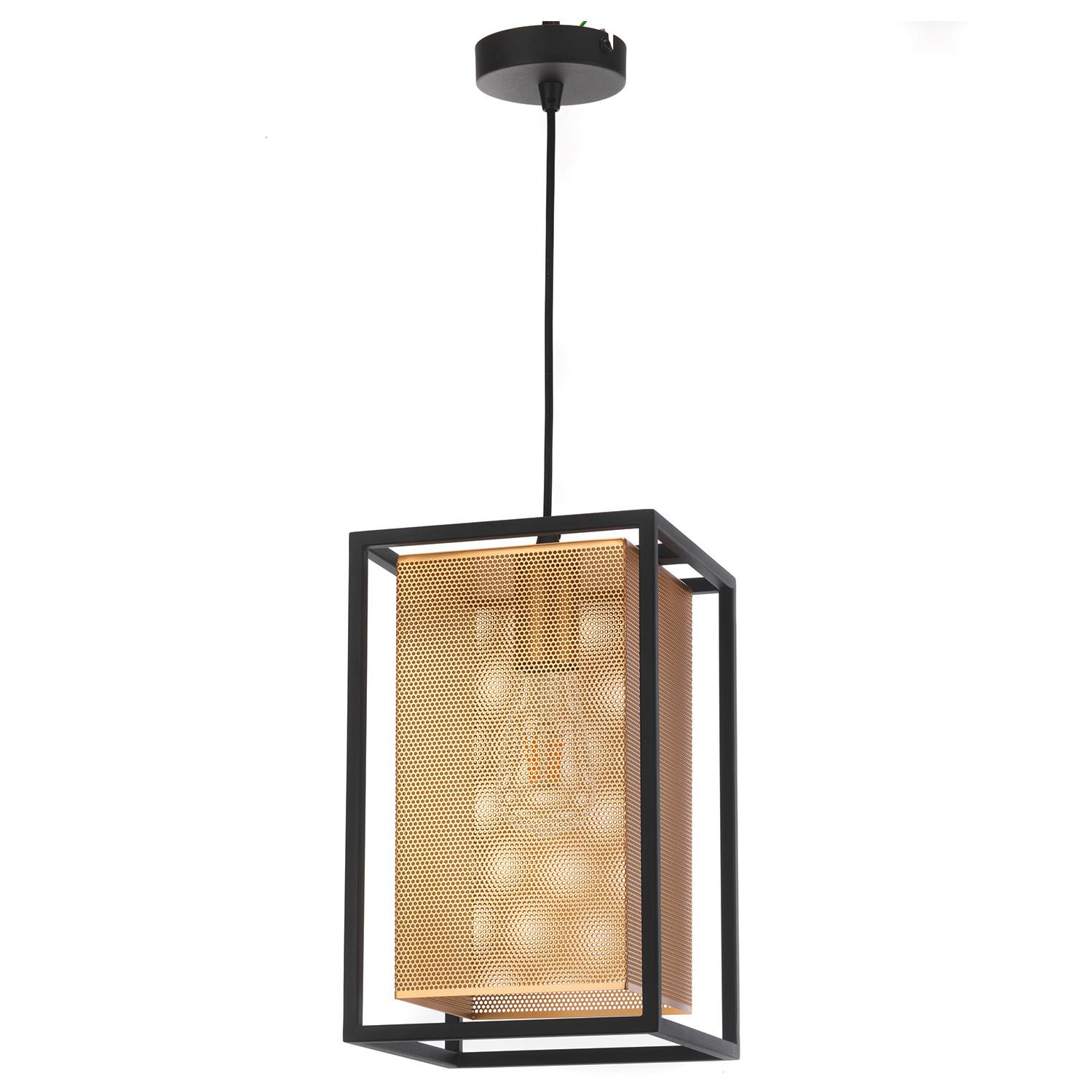 Hängeleuchte 4980/S1 - Goldfarben/Schwarz, Design, Metall (20/20/110cm)
