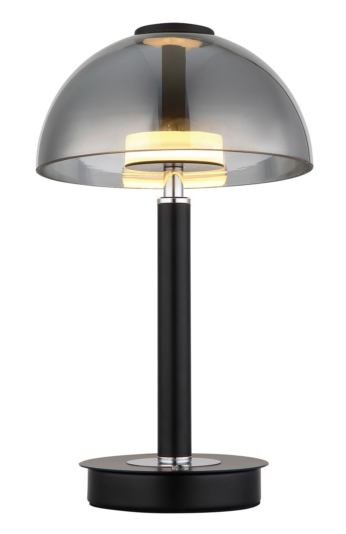 LED-Tischleuchte 21953s - Chromfarben/Schwarz, Basics, Glas/Kunststoff (18/31,5cm) - Globo