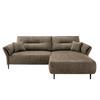 Ecksofa Piatelli Cappuccino S: 269x172 cm - Schwarz/Cappuccino, MODERN, Textil (269/172cm) - MID.YOU