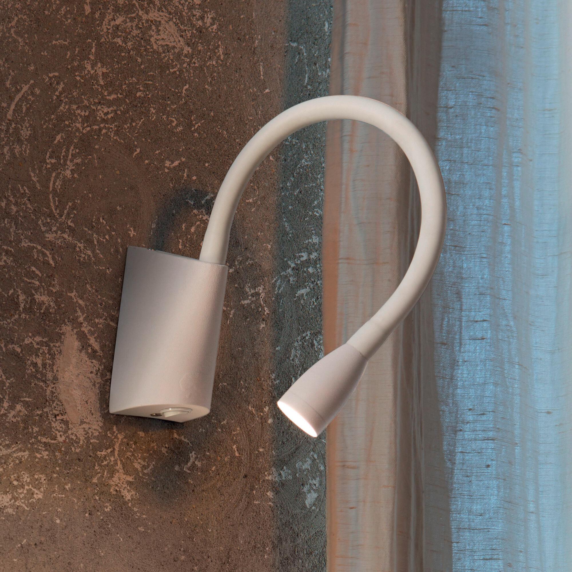 Led-wandleuchte Bianco Weiß B: 18,5 Cm - Weiß, Design, Kunststoff/Metall (6/18,5/30cm) - Ideal Lux