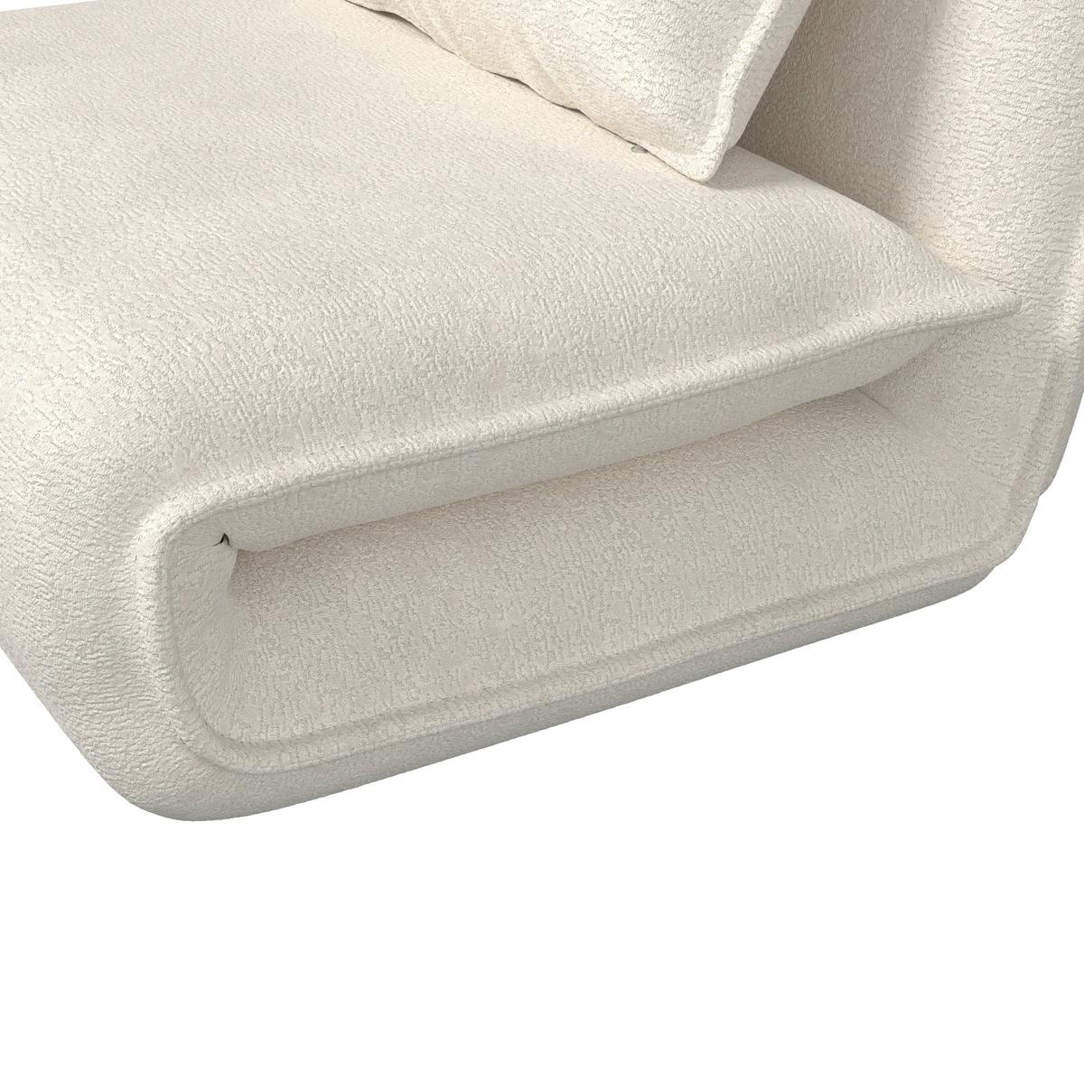 Rozkladacie kreslo MACY, biela, max. 120 kg - biela, Modern, kov/textil (83/35/65cm) - Bessagi Home