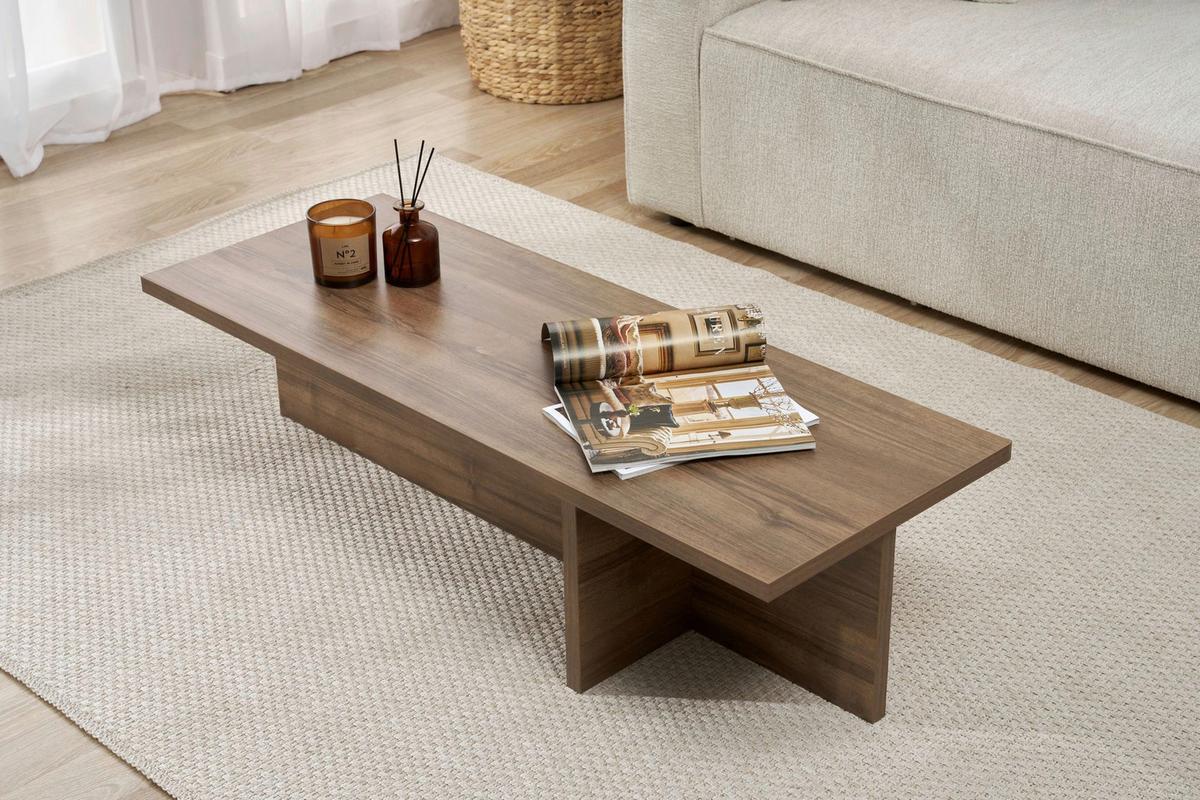 COUCHTISCH Wallnussfarfben B: 120cm - Walnussfarben, MODERN, Holzwerkstoff (120/30/45cm)