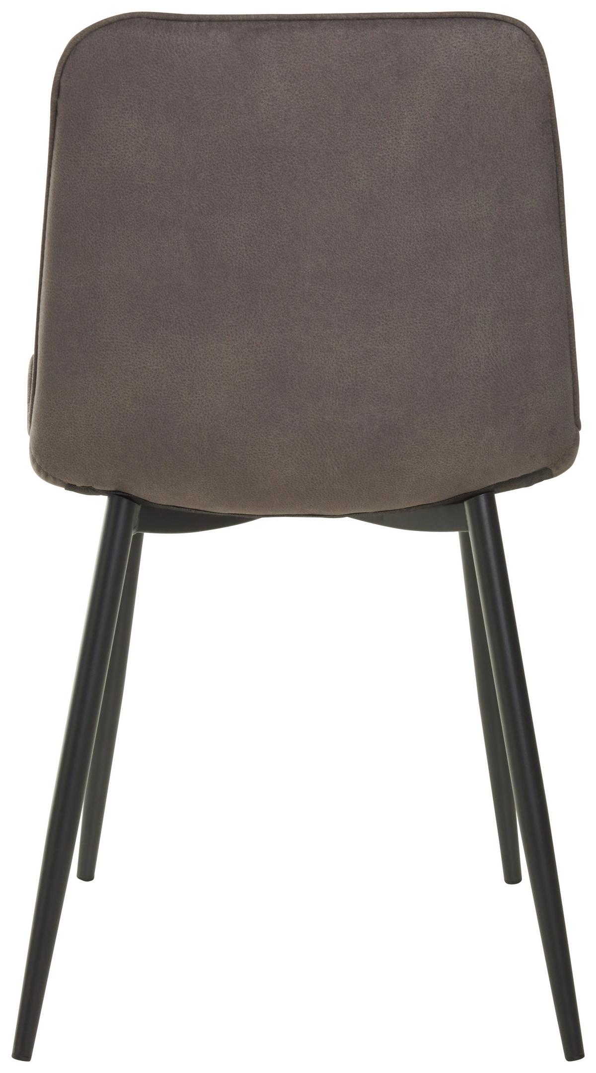 Stuhl Losanna - Dunkelgrau/Schwarz, MODERN, Textil/Metall (47/84/52cm) - Livetastic