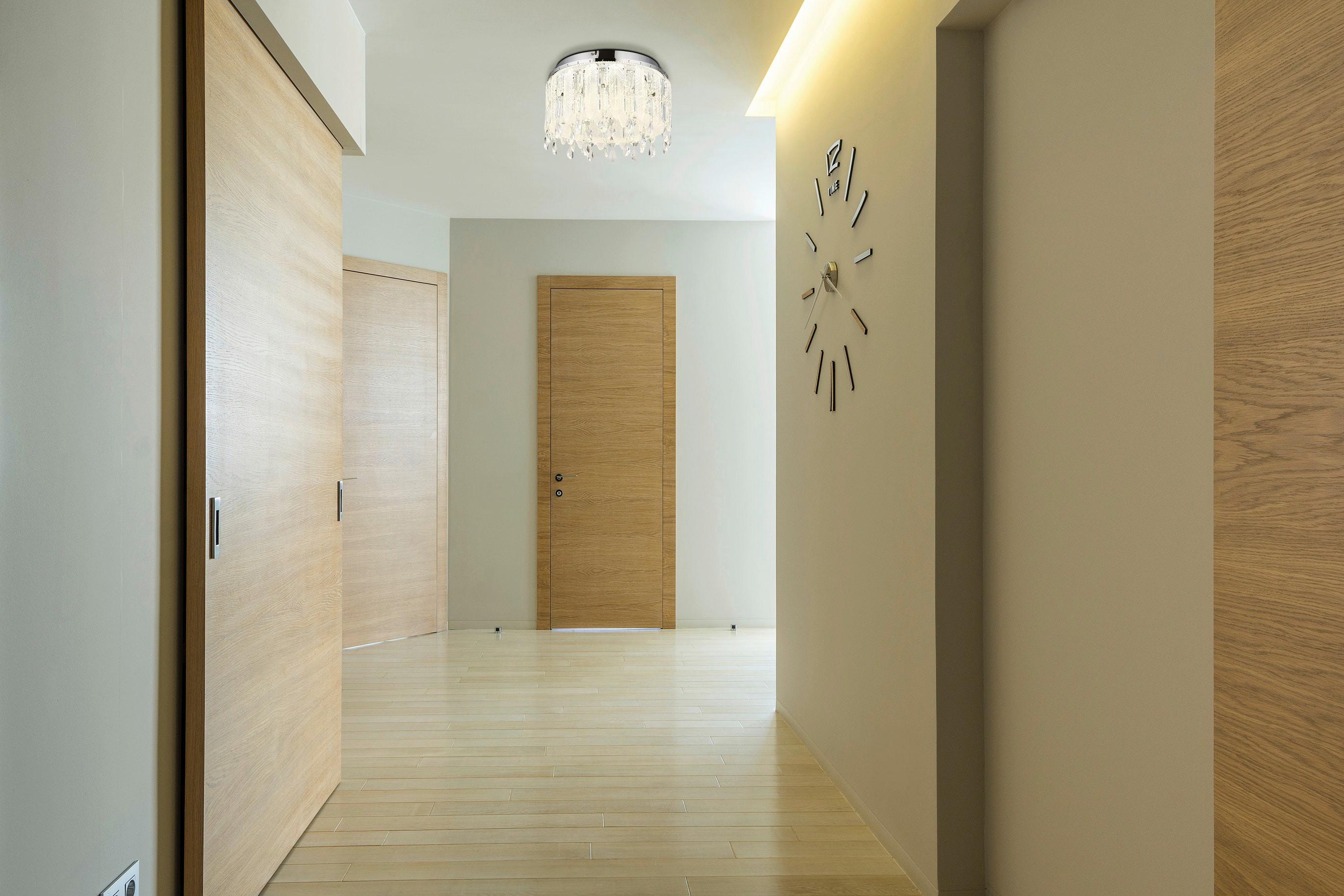 LED-Deckenleuchte 67176-38d - Klar/Chromfarben, KONVENTIONELL, Glas/Kunststoff (38/26cm) - Globo