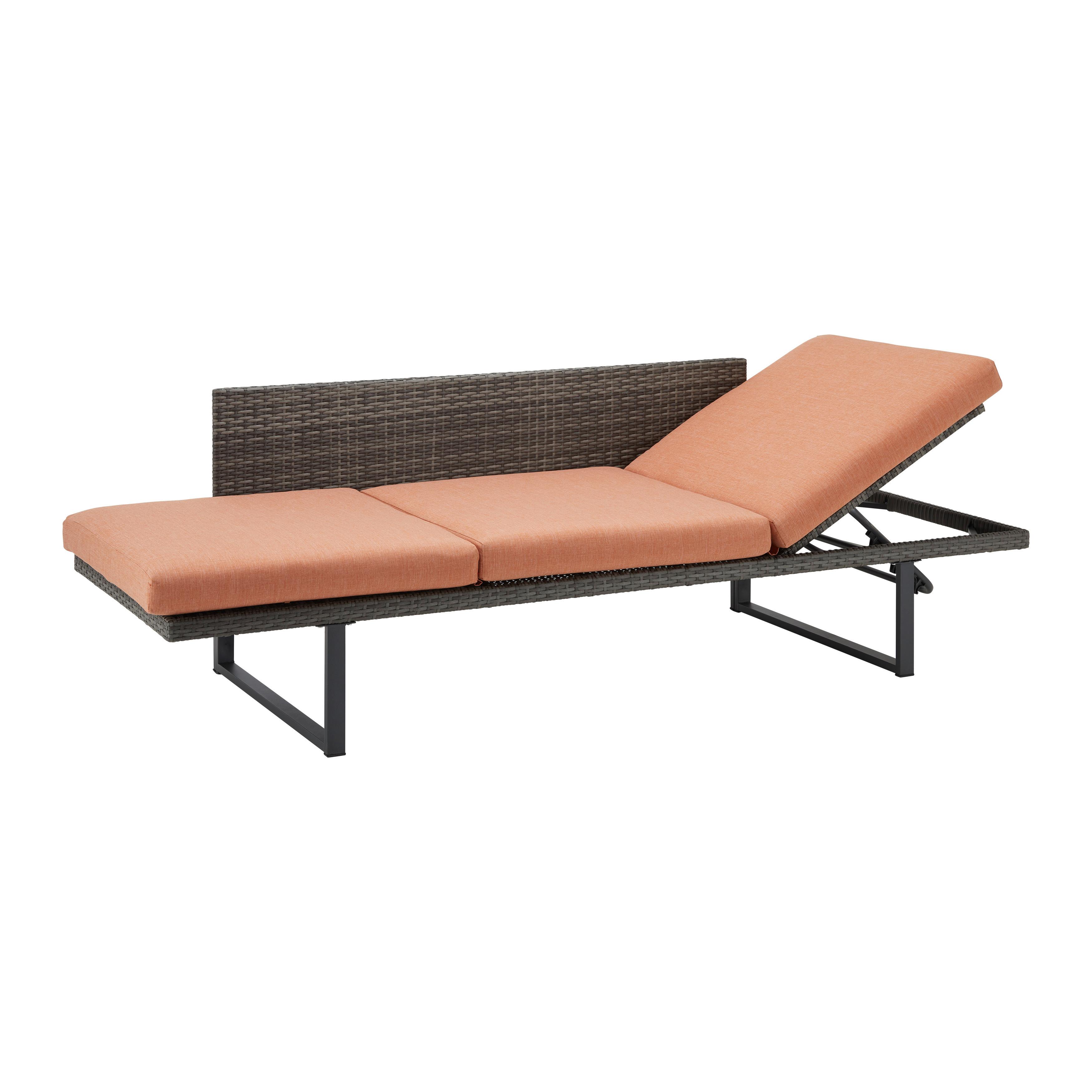 Zahradní Lavice/lehátko Antonella Oranžová - oranžová, Moderní, kov/textil (217/70/81cm) - Bessagi Garden