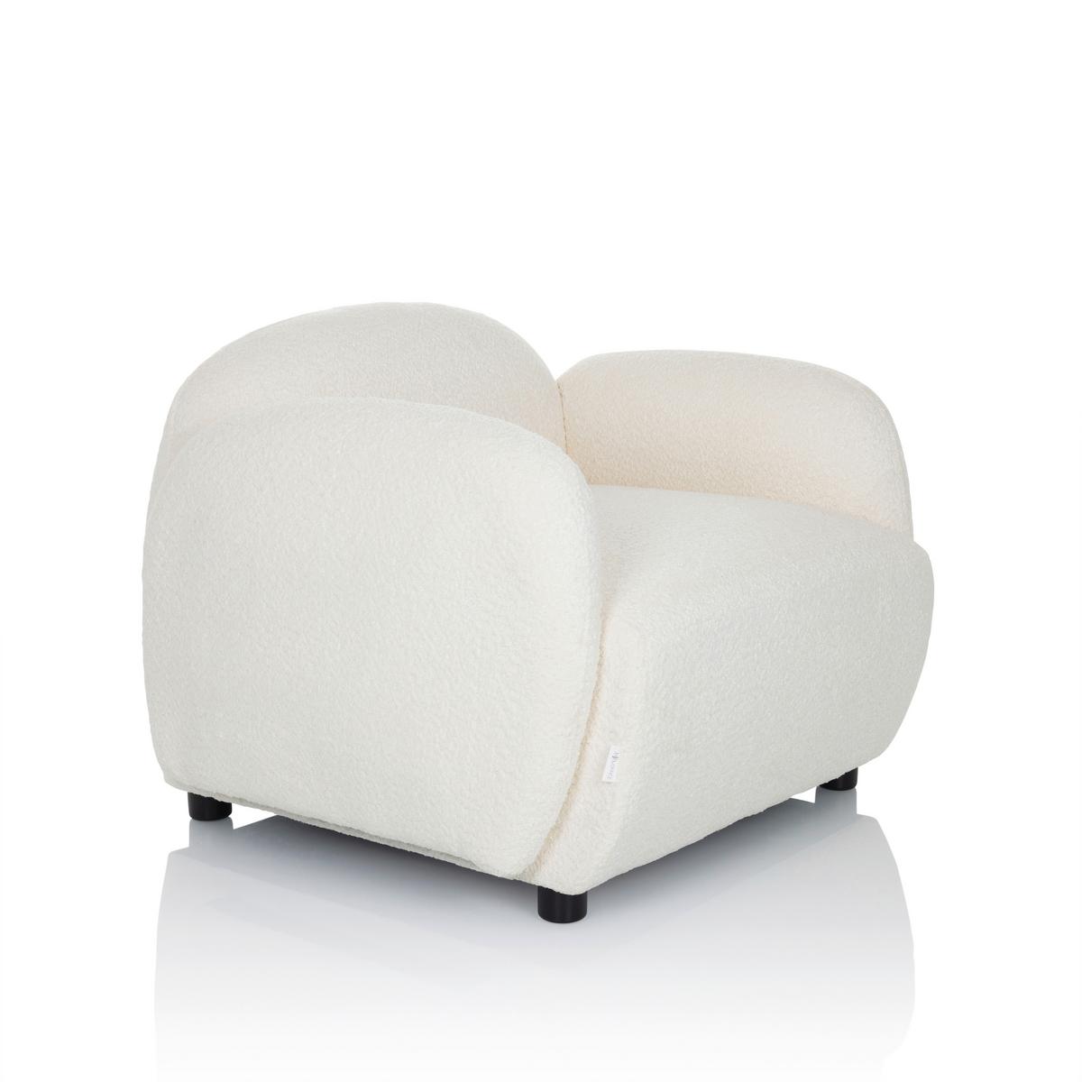 Loungesessel Verduna Weiß B: 87 Cm - Schwarz/Weiß, MODERN, Kunststoff/Textil (87/65/76cm) - MID.YOU