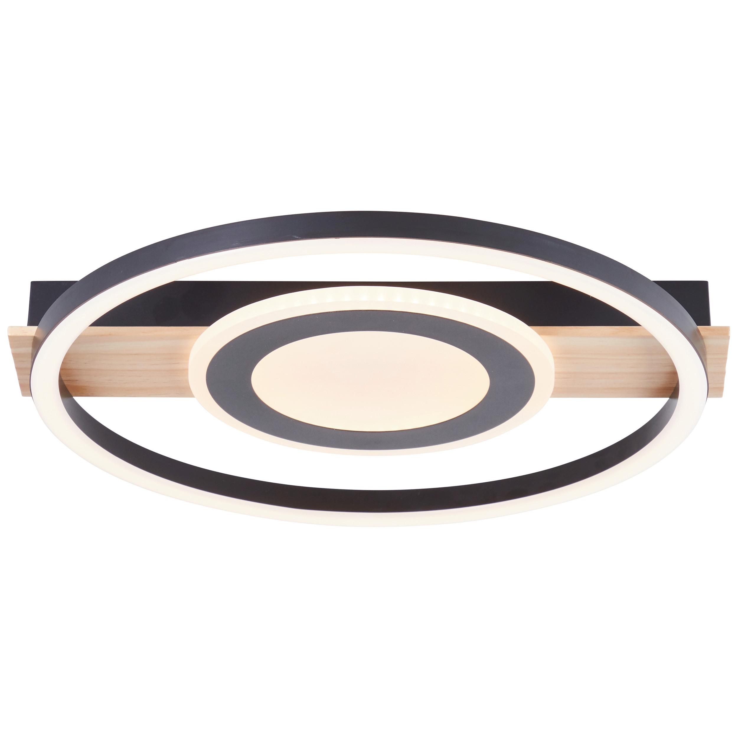 LED-Deckenleuchte G99927a76 Maureen - Hellbraun/Schwarz, Design, Holz/Kunststoff (5/39/37cm) - Brilliant