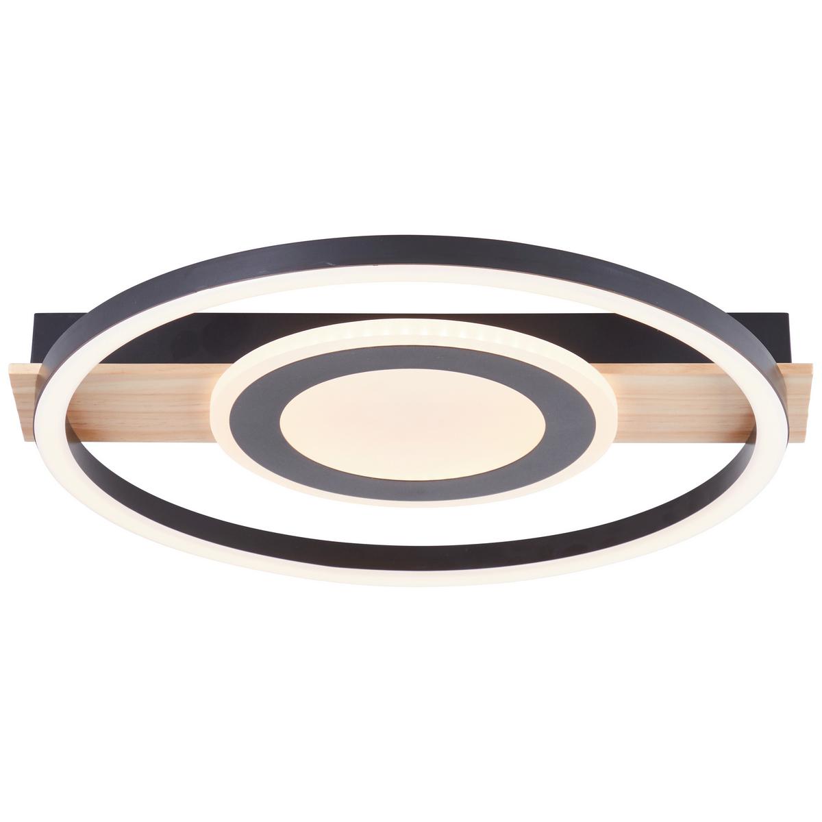 LED-Deckenleuchte G99927a76 Maureen - Hellbraun/Schwarz, Design, Holz/Kunststoff (5/39/37cm) - Brilliant