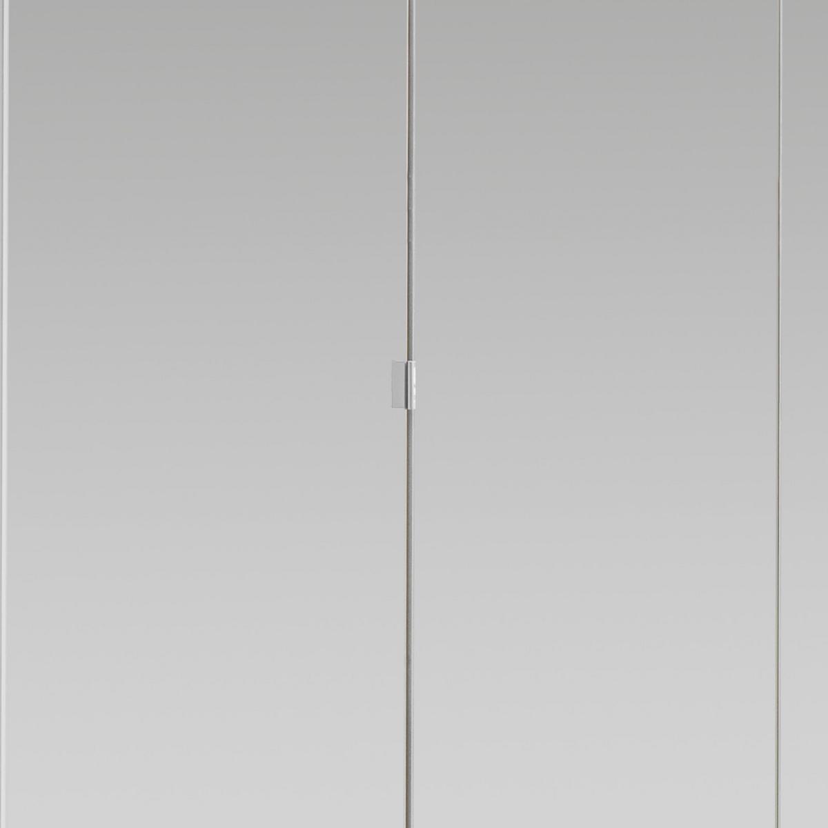 Drehtürenschrank Mit Spiegel 180cm Imago, Weiß - Weiß, KONVENTIONELL, Glas/Holzwerkstoff (180/199/58cm) - MID.YOU