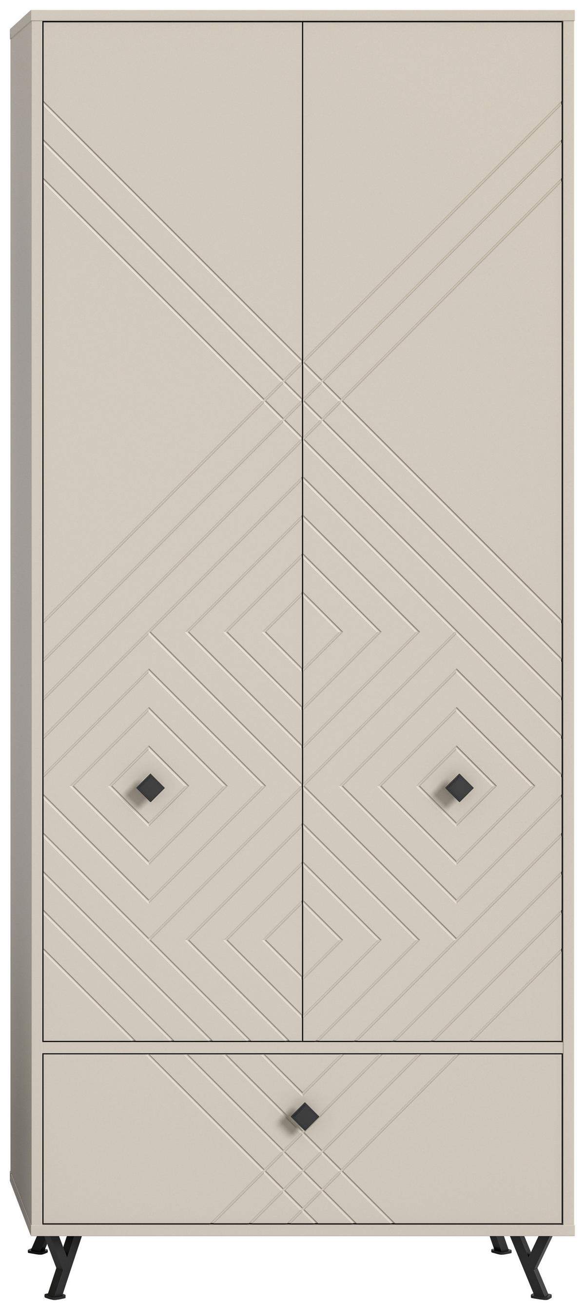 SKŘÍŇ NA ODĚV NOTES - Design, kov/kompozitní dřevo (80/195/35cm) - MID.YOU