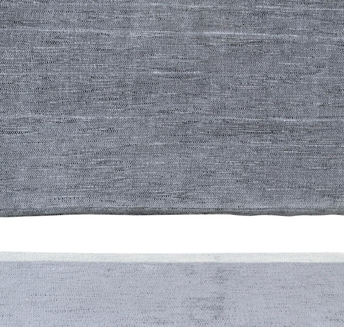 Eckbank Hausvik Webstoff Hellgrau 187x142,5 cm - Hellgrau/Nickelfarben, MODERN, Textil/Metall (187/142,5cm) - MID.YOU