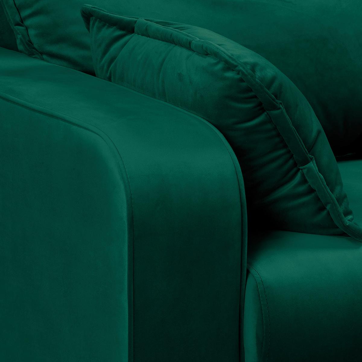 Ecksofa Beata Grün S: 230x150 cm - Wengefarben/Grün, Design, Textil (230/150cm) - Livetastic