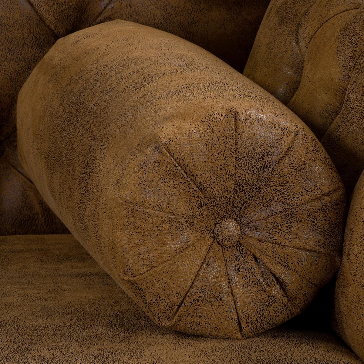 Récamiere Pako Cognac B: 185cm - Cognac/Braun, Design, Textil (185/93/75cm) - Livetastic