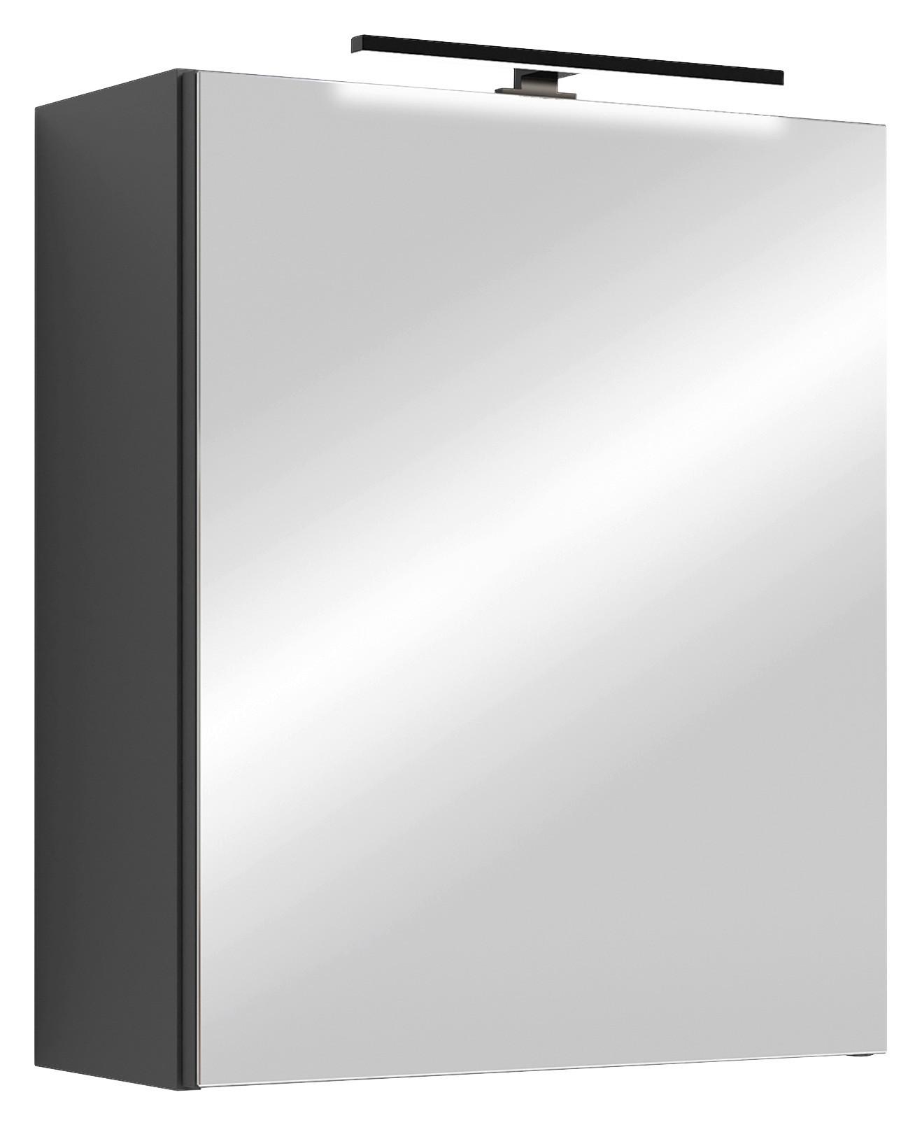 Spiegelschrank Spree Anthrazit B: 50 cm - Anthrazit, MODERN, Glas/Holzwerkstoff (50/60/20cm) - MID.YOU