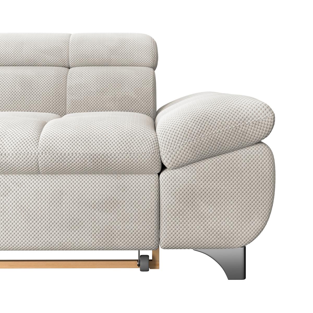 Ecsofa Gemini Creme, B: 312cm - Chromfarben/Creme, KONVENTIONELL, Textil (234/312cm)