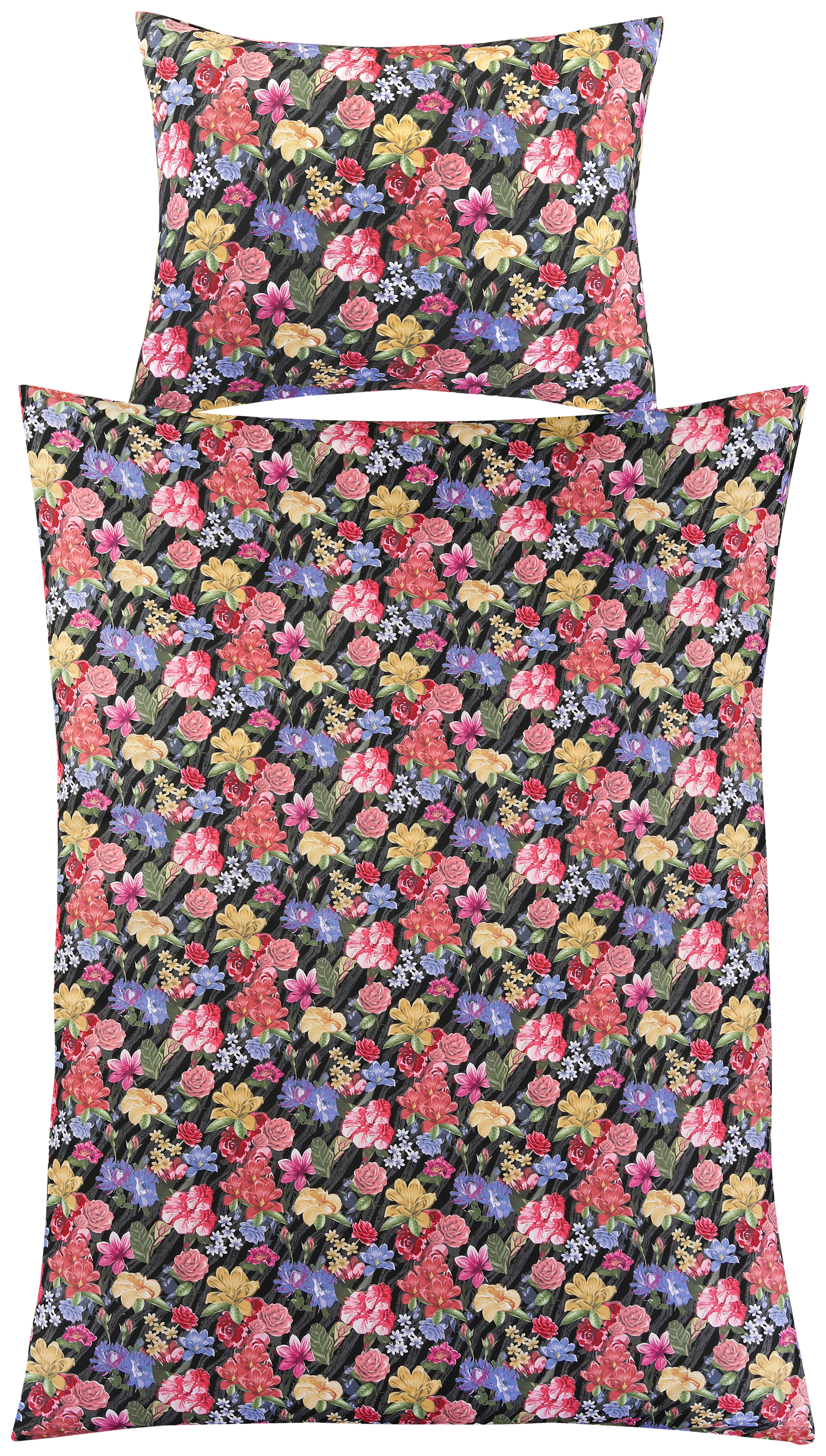 Ágyneműhuzat-garnitúra Paola - lila/sárga, Romantik / Landhaus, textil - James Wood