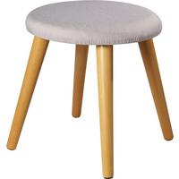 Hocker Skandi Holz Grau Sitz Gepolstert H: 42 cm - Grau, Design, Textil (40/42/40cm) - Echtwerk