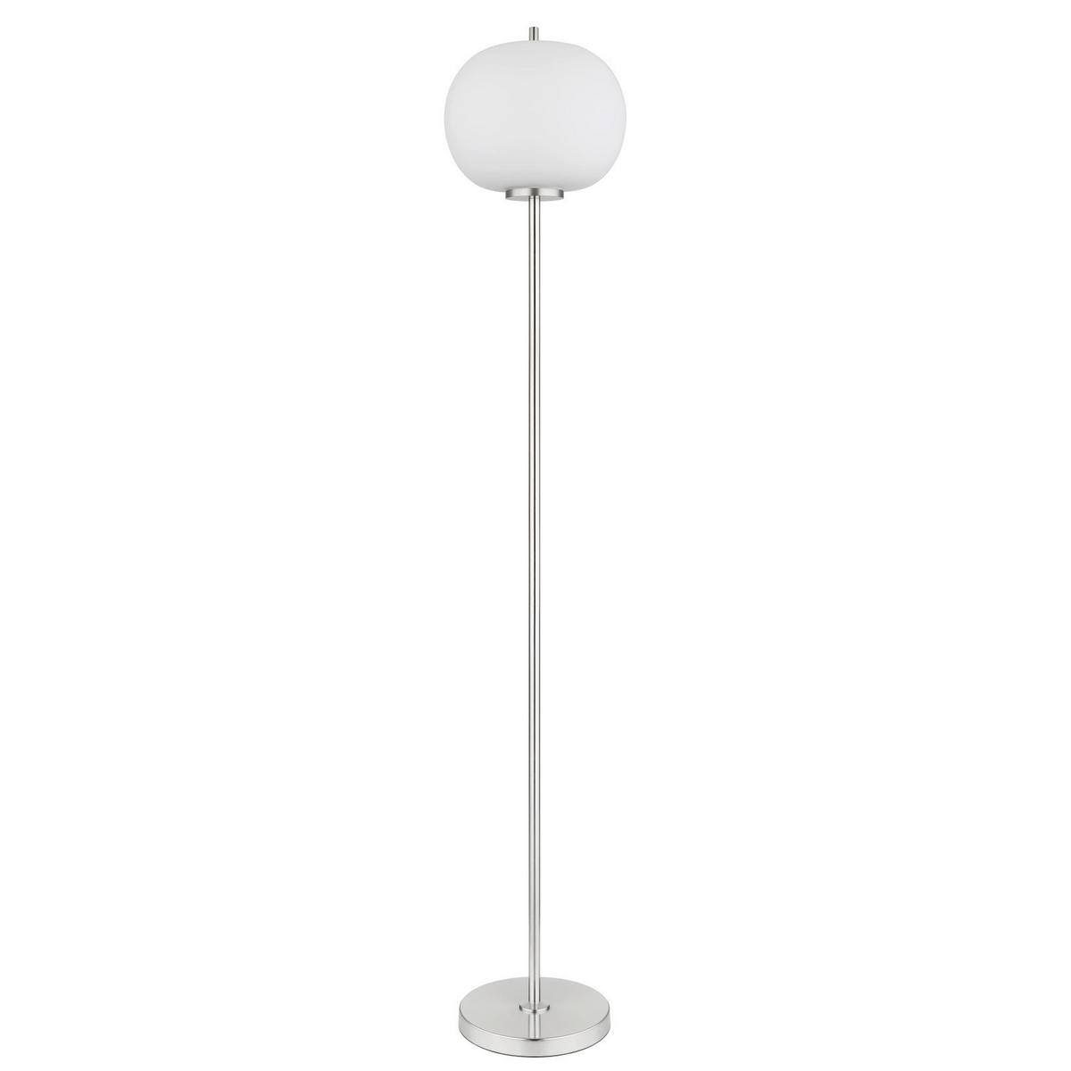 Stehleuchte Exkl. 1xe27, 60w - Nickelfarben, KONVENTIONELL, Glas/Metall (30/160cm) - Globo
