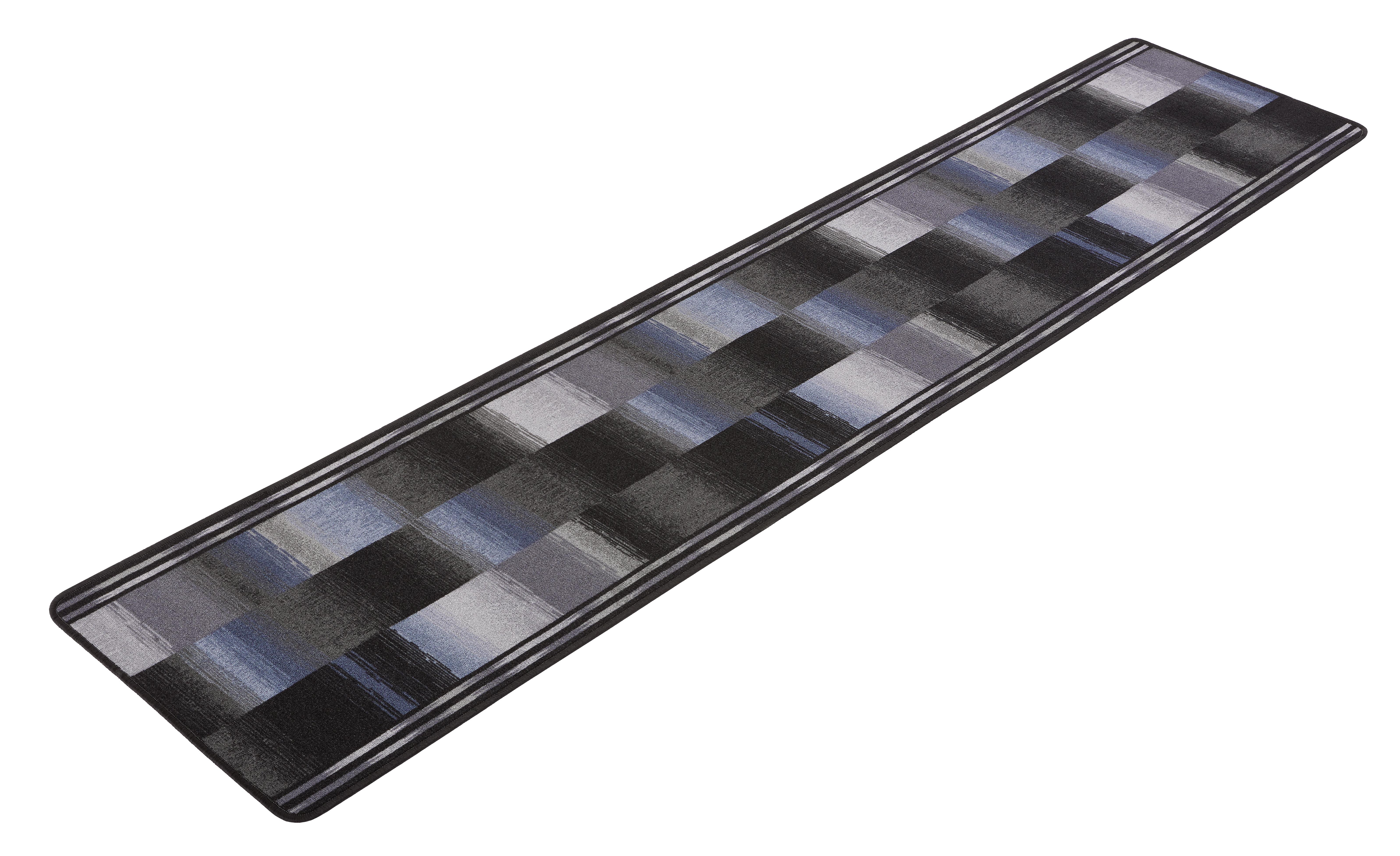 Teppich Läufer Anthrazit Ikat 67x150 cm - Anthrazit, Basics, Textil (67/150cm) - Homezone