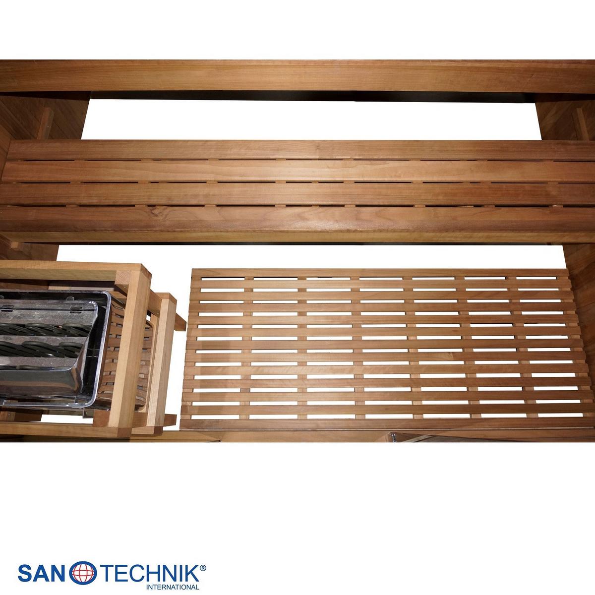 Sauna- und Infrarotkabine Kotka Naturfarben B: 150 cm - Naturfarben, KONVENTIONELL, Holz (200/150/190cm) - Sanotechnik