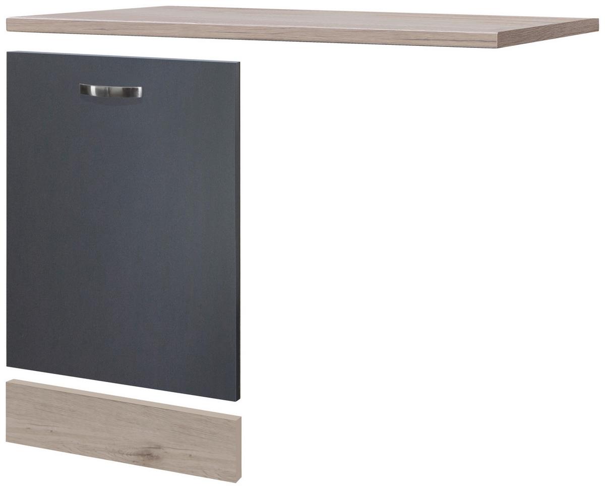 Mosogatógép Front Shadow 110/60cm - San Remo tölgy/sötétszürke, Modern, faalapú anyag (110/60cm)