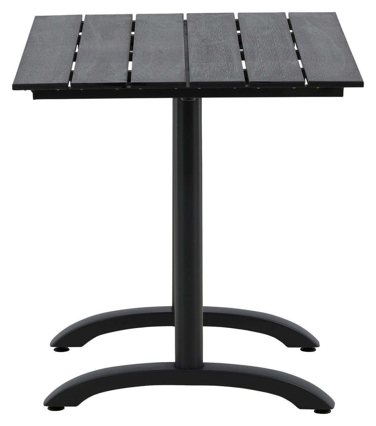 Gartentisch Denver - Schwarz, KONVENTIONELL, Metall (120/70/74cm) - Gardenson