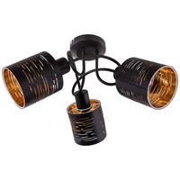 Deckenleuchte Tunno Ø 40 cm - Goldfarben/Schwarz, Design, Kunststoff/Metall (40/21cm) - Globo