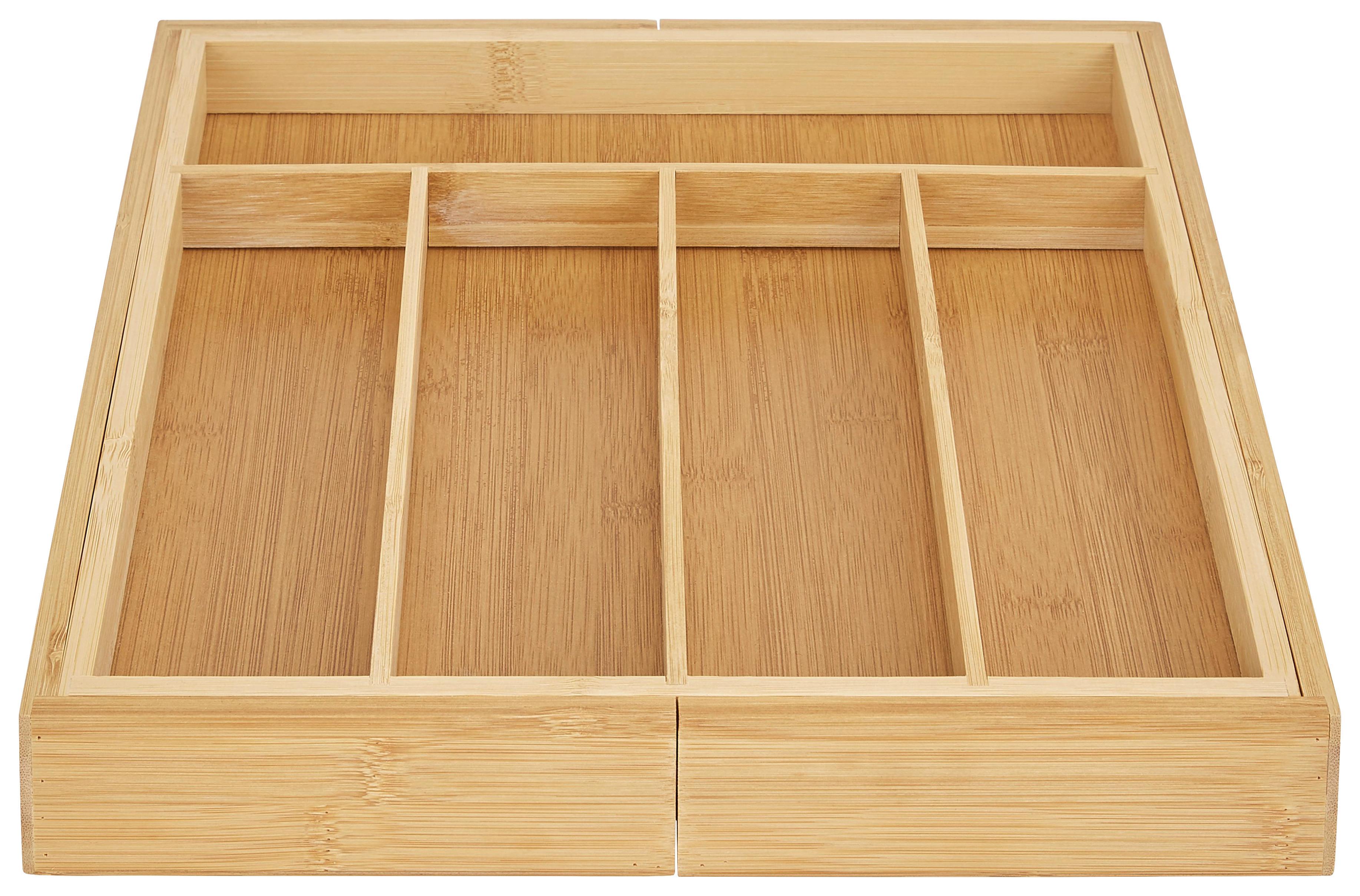 Besteckeinsatz Aus Bambus Mit 7 Fächern,konrad B/H: 31-48/37cm - Braun, ROMANTIK / LANDHAUS, Holz (31-48/37/4,5cm) - James Wood