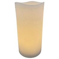 sviečka s LED diódou RENE - S - biela, plast/prírodné materiály (10/20cm) - Mömax