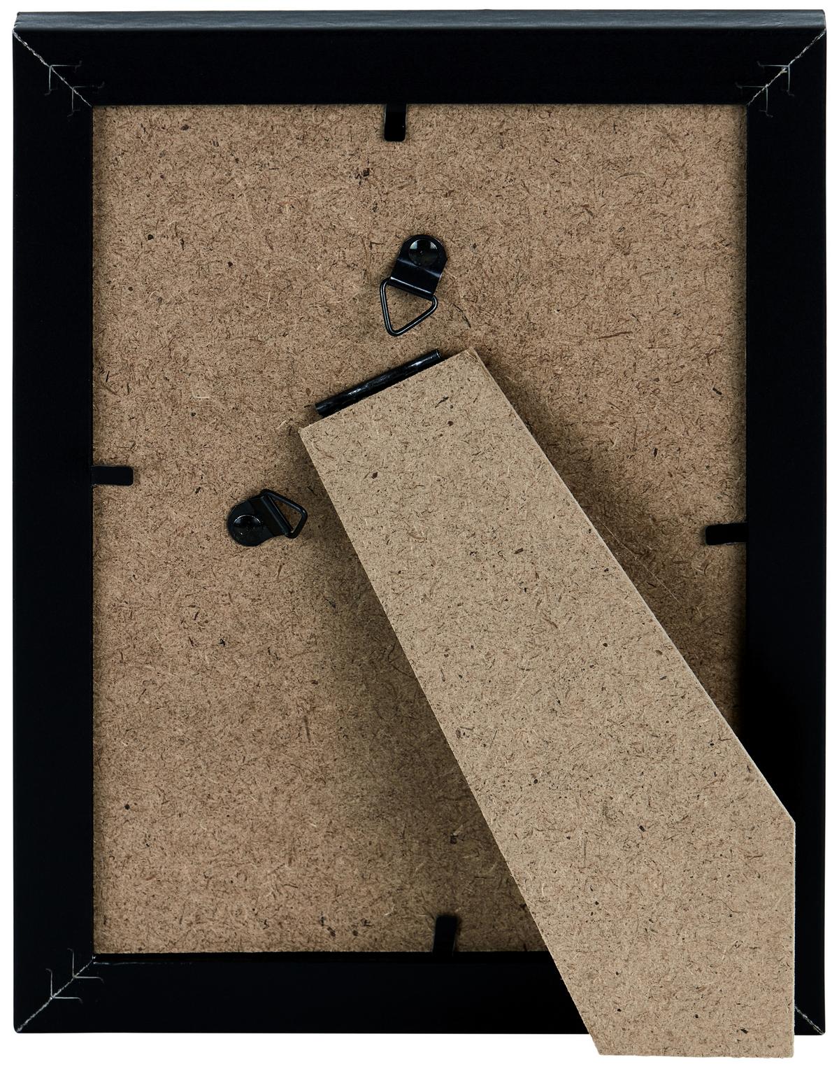 Bilderrahmen 13x18 cm Caralina Dekor Schwarz, 16,4x21,5 cm - Schwarz, Basics, Glas/Holz (16,4/21,5/1,5cm) - Luca Bessoni