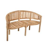 Gartenbank Echtholz Teak 3-Sitzer Ambon - Naturfarben, Basics, Holz (151/85/62cm) - Gardenson