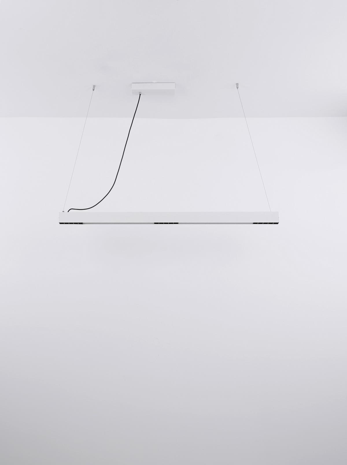 LED-Hängeleuchte H: 120 cm 1-Flammig Farbwechsler - Weiß, Design, Glas/Kunststoff (119/7/120cm) - Globo