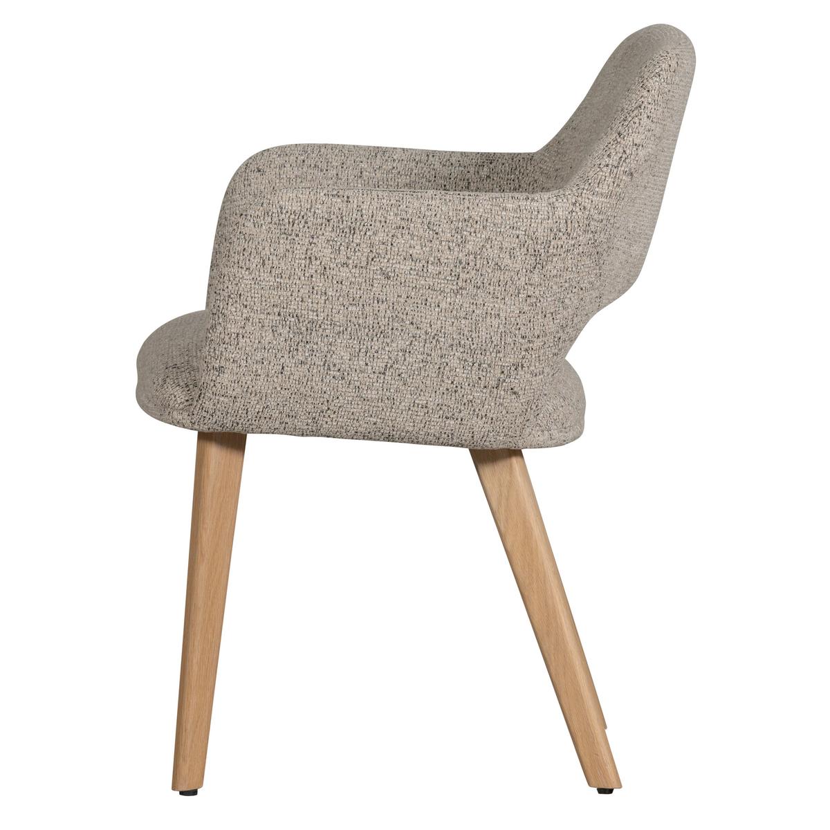 Armlehnstuhl-Set Murat Naturfarben B: 61cm - Naturfarben, MODERN, Holz/Textil (61/86/60cm) - Livetastic