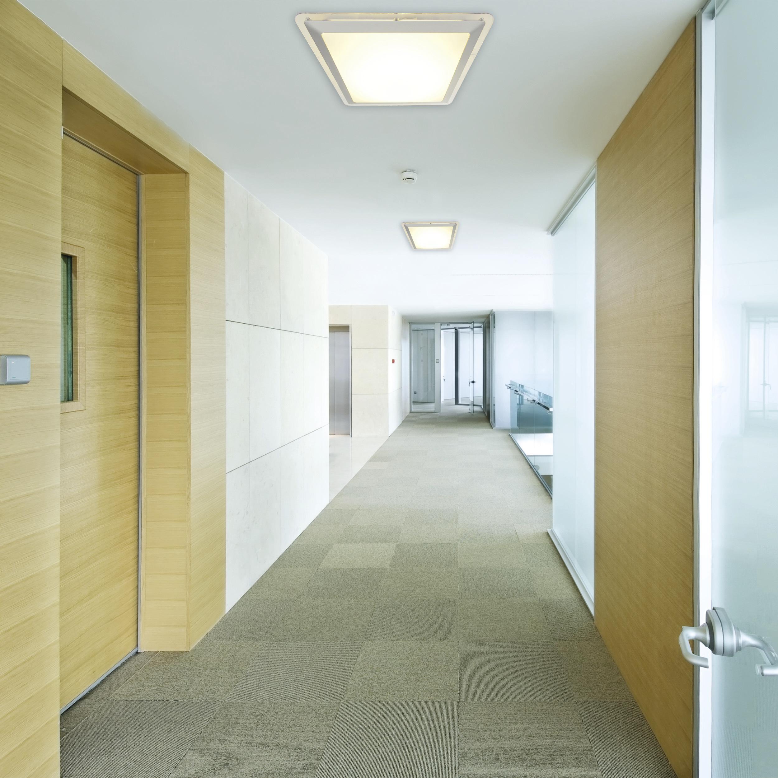 LED-Deckenleuchte Ø 33,5 cm, Silberfarben - Silberfarben, Basics, Kunststoff/Metall (33,5cm) - Näve