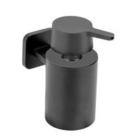 Seifenspender Porto Black Schwarz, Wandmontage B: 9,5 cm - Schwarz, MODERN, Kunststoff/Metall (9,5/11,5/14,5cm) - Wenko