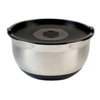 Rührschüssel Edelstahl Silberfarben 4,5 Liter - Silberfarben/Schwarz, Basics, Kunststoff/Metall (26/26/13,5cm) - Kesper