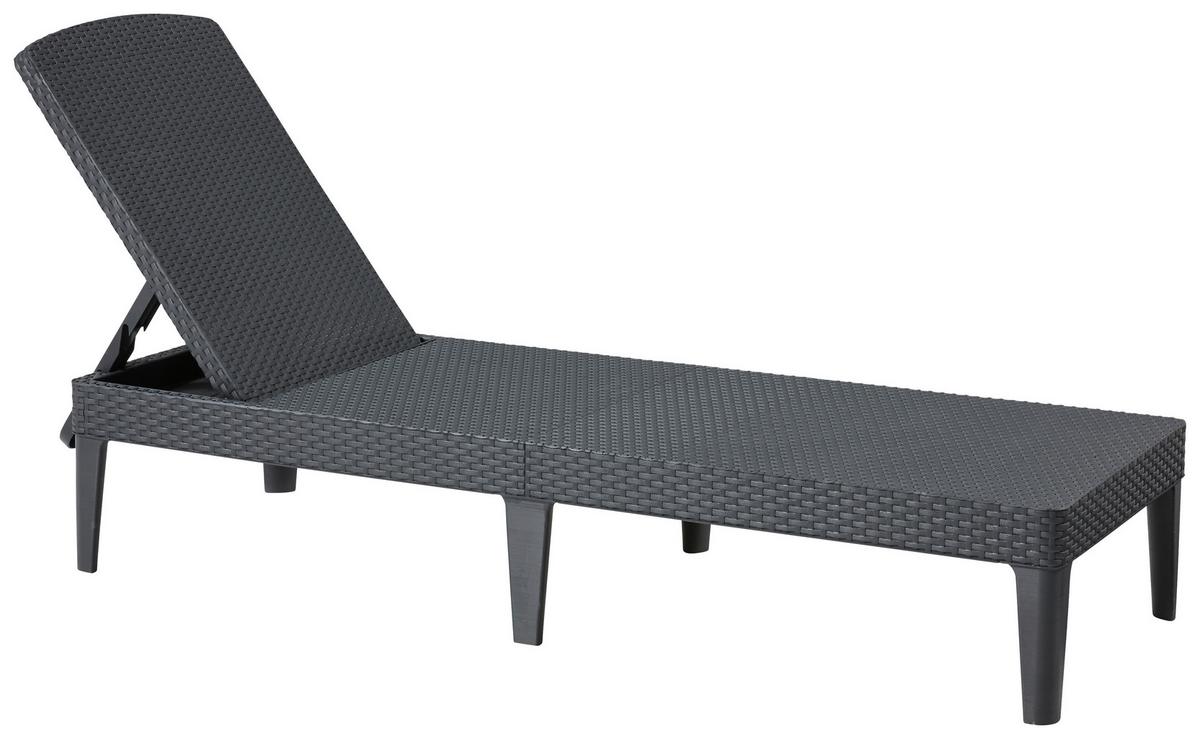 OPALOVACÍ LEHÁTKO JAIPUR - barvy grafitu, Moderní, plast (188/58.2/29cm)