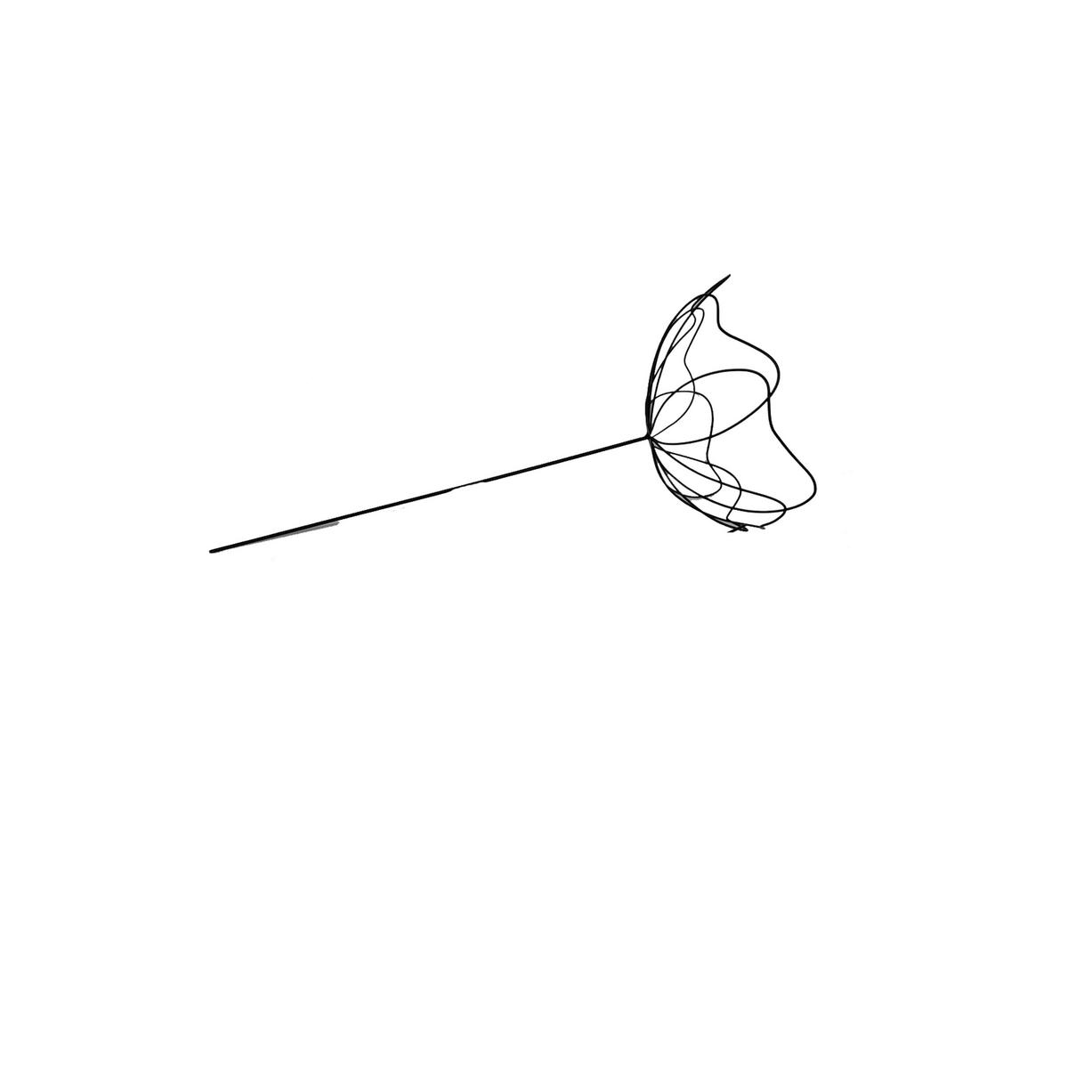 Dekoblume Larissa - Schwarz, KONVENTIONELL, Metall (18/46cm) - Luca Bessoni