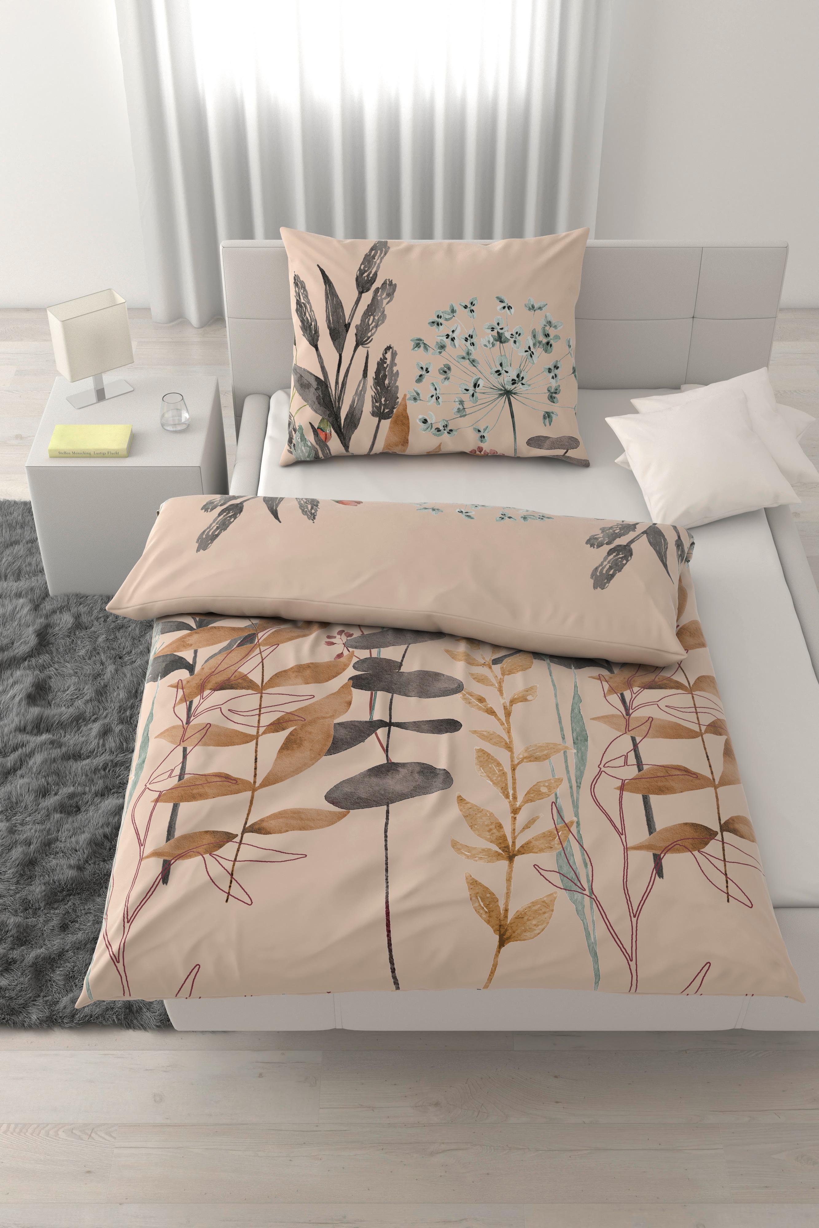 POVLEČENÍ LEAVI - béžová, Moderní, textil (140/200cm) - Mömax