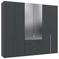 Drehtürenschrank New York Graphitfarben B:270cm - Graphitfarben, MODERN, Glas/Holzwerkstoff (270/236/58cm) - MID.YOU