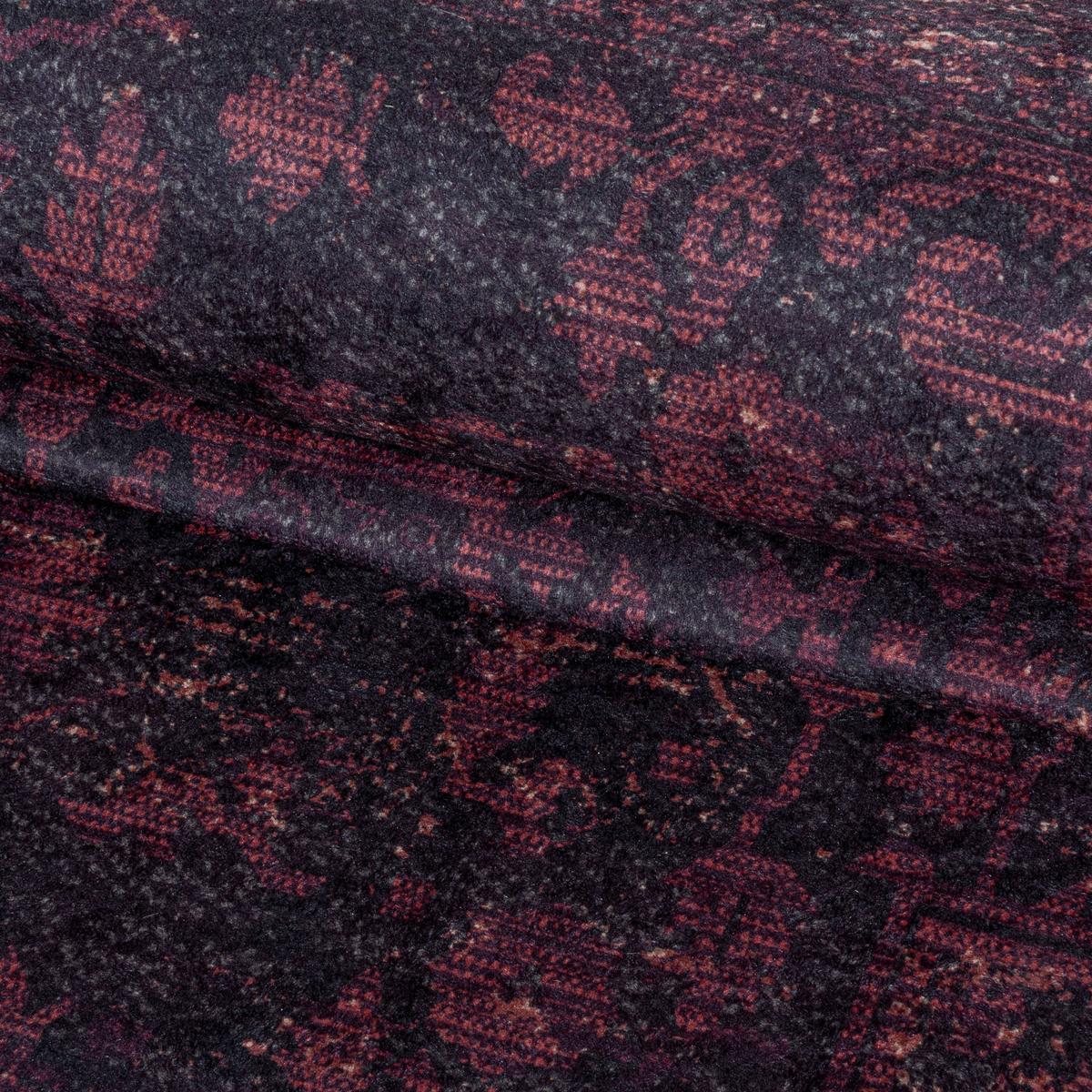 Flachwebteppich Fiesta - Rot/Schwarz, Design, Textil (120/170cm) - Novel